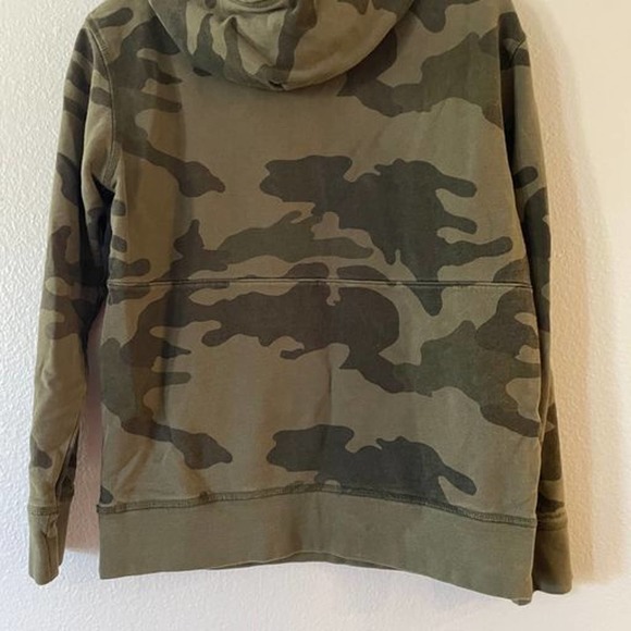 American Eagle Size S Mens Green Black Camouflage Hooded Pullover Jacket - Picture 2 of 10
